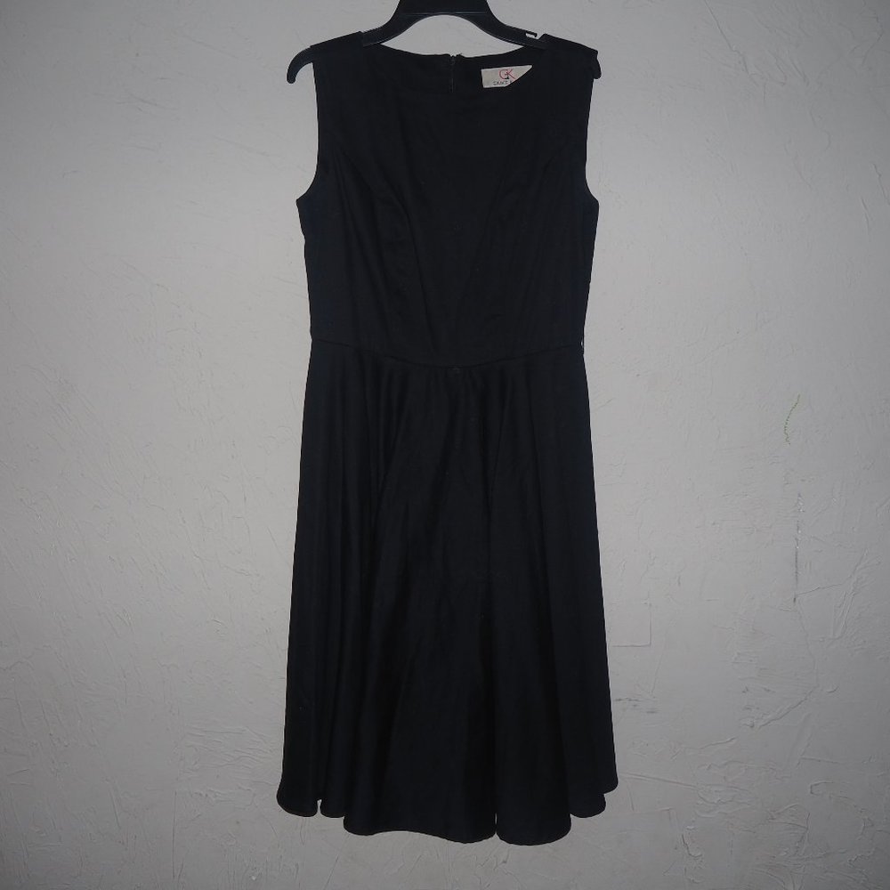 Black sleeveless lined dress